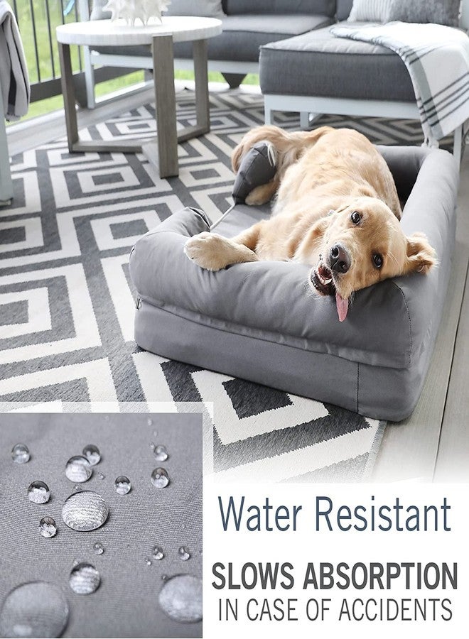 PAWSOME Ultimate Dog Bed | Solid CertiPUR-Indian Foam | Multiple Sizes, Medium Firmness Bolster, Waterproof Liner, Breathable Fabric - Image 4